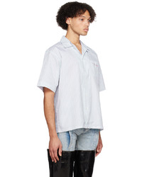 Marni Blue Embroidered Shirt