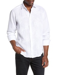 Bugatchi Classic Fit Embroidered Button Up Shirt