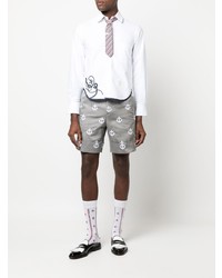Thom Browne Embroidered Anchor Cotton Shirt