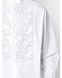 Valentino Embroidered Collarless Shirt