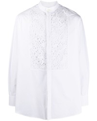 Valentino Embroidered Collarless Shirt