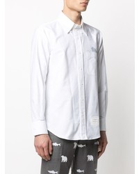 Thom Browne Embroidered Detail Buttoned Shirt