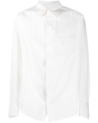 Sulvam Embroidered Detail Long Sleeved Cotton Shirt