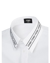 Fendi Embroidered Logo Collar Shirt