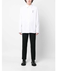 Raf Simons X Fred Perry Embroidered Logo Cotton Shirt