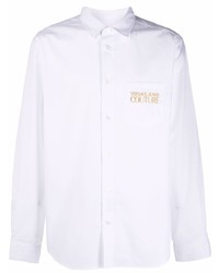 VERSACE JEANS COUTURE Embroidered Logo Cotton Shirt