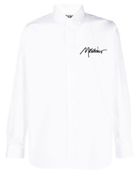 Moschino Embroidered Logo Cotton Shirt