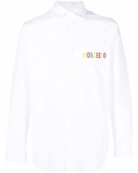 Moschino Embroidered Logo Long Sleeve Shirt
