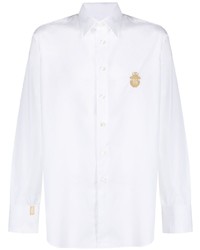 Billionaire Embroidered Monogram Button Up Shirt