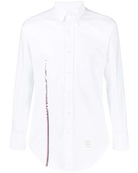 Thom Browne Embroidered Rwb Stripe Shirt