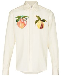Edward Crutchley Fruit Embroidery Long Sleeve Shirt