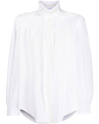 Saint Laurent Lace Embroidered Long Sleeve Shirt