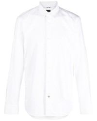 BOSS Logo Embroidered Button Up Cotton Shirt