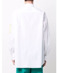 Raf Simons X Fred Perry Logo Embroidered Cotton Shirt