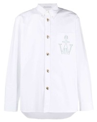 JW Anderson Logo Embroidered Cotton Shirt