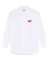 Diesel Logo Embroidered Organic Cotton Shirt