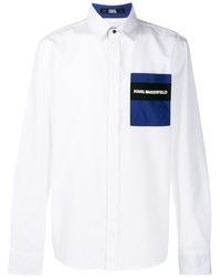 Karl Lagerfeld Logo Patch Embroidered Shirt