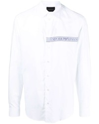 Emporio Armani Logo Trim Long Sleeve Shirt