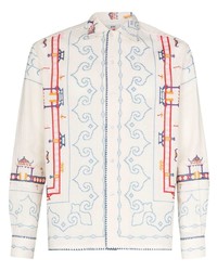 Bode Long Sleeve Embroidered Shirt