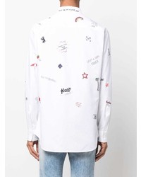 DSQUARED2 Motif Embellished Cotton Shirt