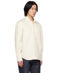 MAISON KITSUNÉ Off White Embroidered Shirt