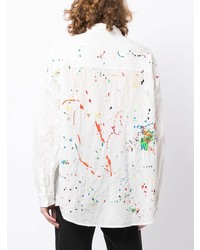 Mostly Heard Rarely Seen Paint Embroidered Crinkled Woven Shirt