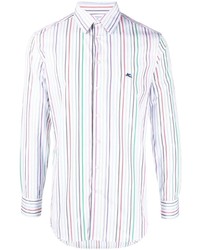Etro Pegaso Embroidered Stripe Print Shirt