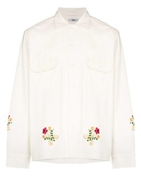 Bode Russe Floral Embroidered Long Sleeve Shirt