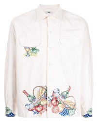 Bode Sketch Style Embroidered Shirt