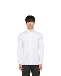 Givenchy White Cotton Embroidered Signature Shirt