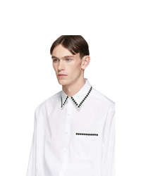 Valentino White Embroidered Buttoned Shirt