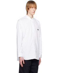 Comme des Garcons Homme White Embroidered Shirt