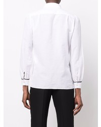 Saint Laurent Contrasting Lace Detail Shirt