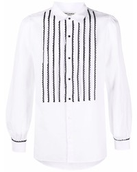 Saint Laurent Contrasting Lace Detail Shirt