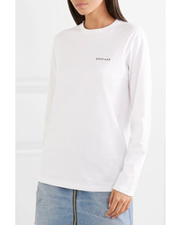 YEAH RIGHT NYC Disco Nap Embroidered Cotton Jersey Top
