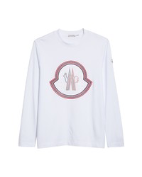 Moncler Embroidered Long Sleeve T Shirt
