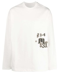 Jil Sander Embroidered Motif Long Sleeve T Shirt