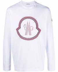 Moncler Logo Embroidered Long Sleeved T Shirt