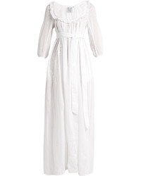Thierry Colson Rosine Embroidered Cotton Lawn Maxi Dress