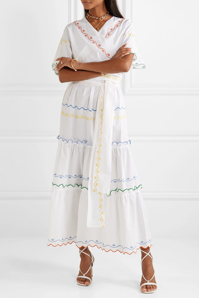 Tory Burch Tiered Embroidered Cotton ...