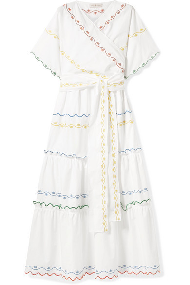 Tory Burch Tiered Embroidered Cotton ...