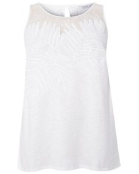 Evans Plus Size Embroidered Mesh Top