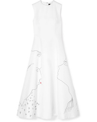 Calvin Klein 205W39nyc Andy Warhol Foundation Embroidered Cotton And Midi Dress