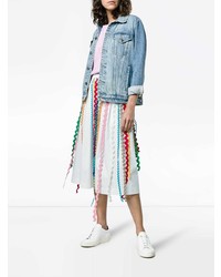 Mira Mikati Cotton Midi Skirt With Ribbon Detail