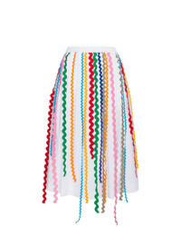 Mira Mikati Cotton Midi Skirt With Ribbon Detail