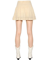 Etoile Isabel Marant Embroidered Cotton Gauze Mini Skirt
