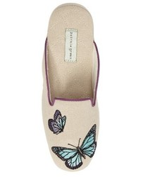 Patricia Green Embroidered Butterfly Mule