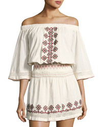 Tularosa Marietta Embroidered Dress Ivory