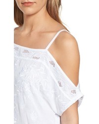 Lucky Brand Embroidered Off The Shoulder Top