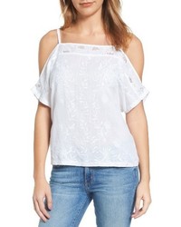 Lucky Brand Embroidered Off The Shoulder Top